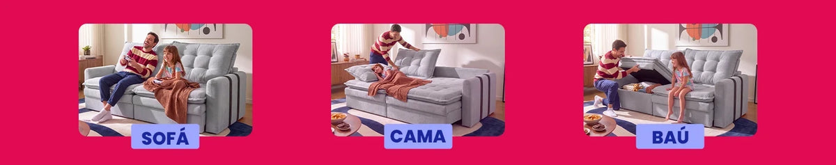 Sofá-cama e Baú