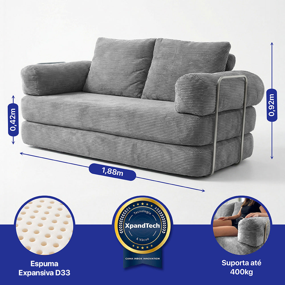 Sofá Cama SmartBox AirPress XpandTech a Vácuo Cama inBox