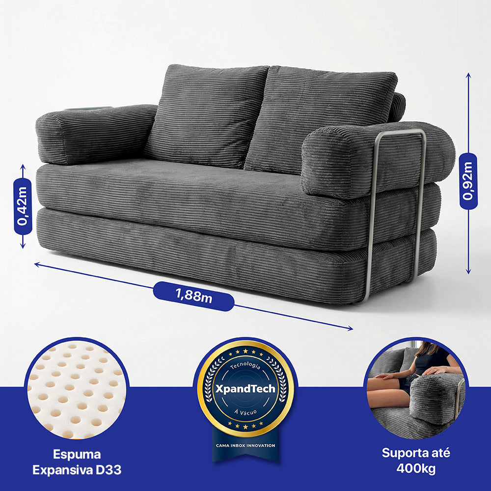 Sofá Cama SmartBox AirPress XpandTech a Vácuo Cama inBox