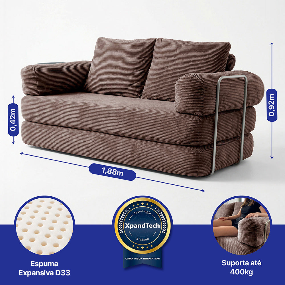 Sofá Cama SmartBox AirPress XpandTech a Vácuo Cama inBox