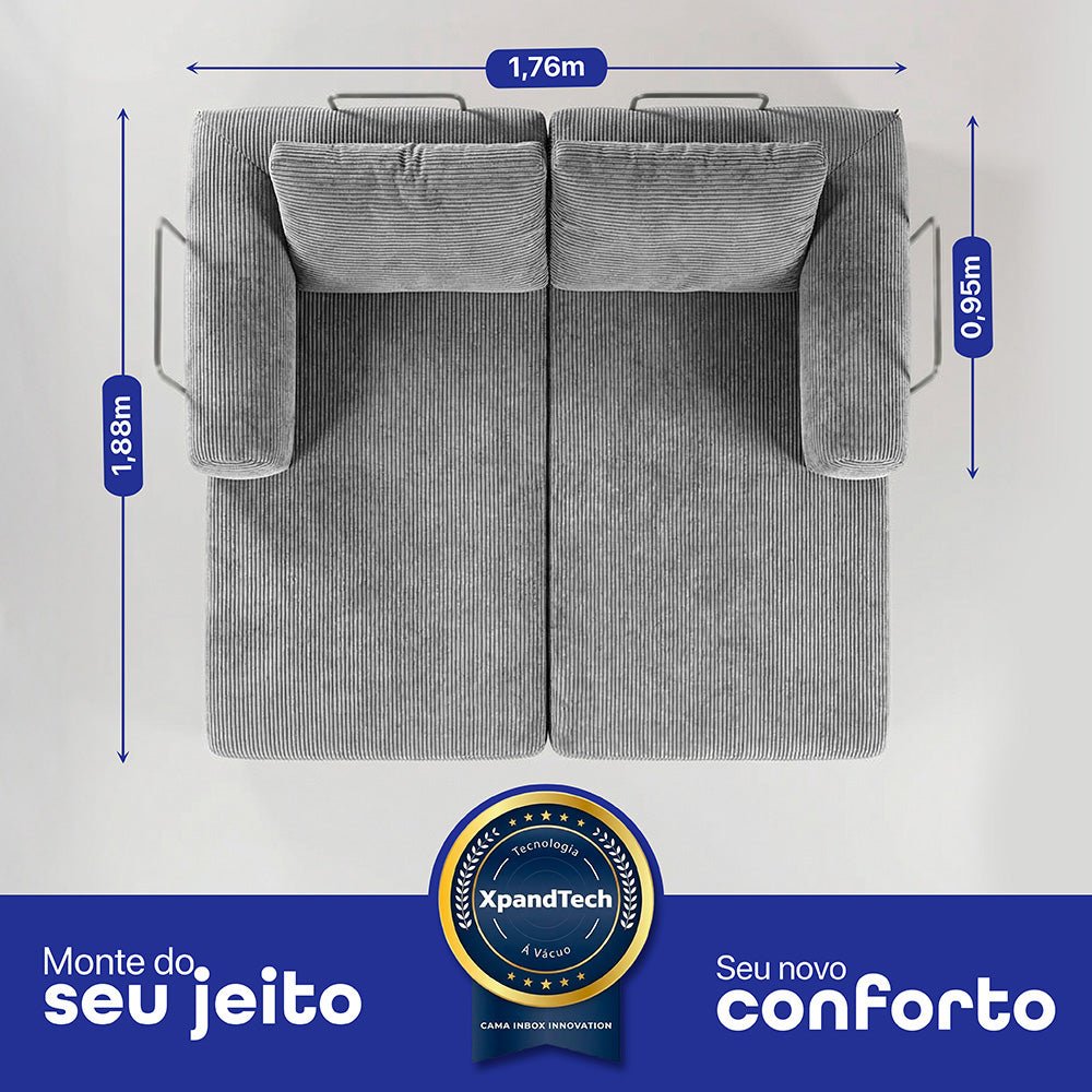 Sofá Cama SmartBox AirPress XpandTech a Vácuo Cama inBox