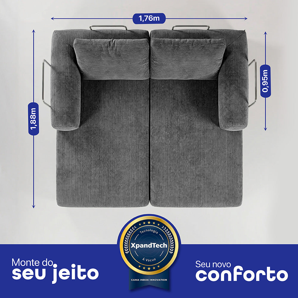 Sofá Cama SmartBox AirPress XpandTech a Vácuo Cama inBox