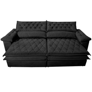Sofá Retrátil e Reclinável Molas Ensacadas Cama inBox Botonê