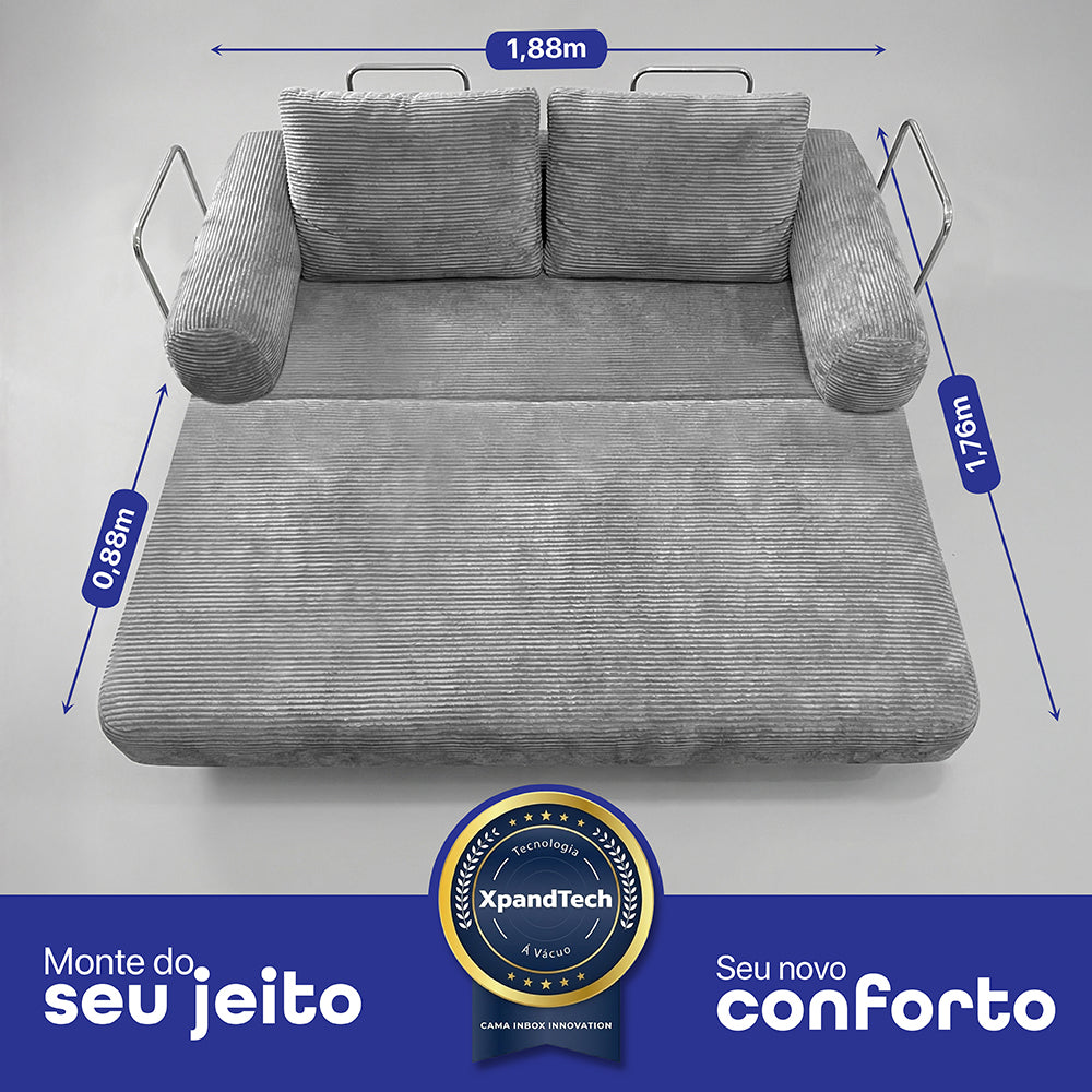Sofá Cama SmartBox AirPress XpandTech a Vácuo Cama inBox