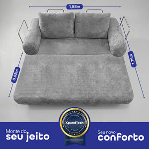 Sofá Cama SmartBox AirPress XpandTech a Vácuo Cama inBox