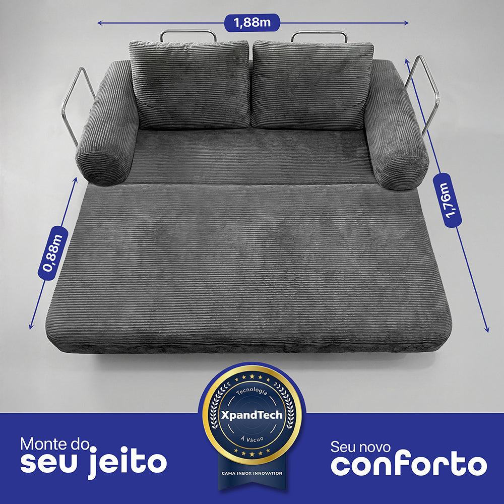 Sofá Cama SmartBox AirPress XpandTech a Vácuo Cama inBox
