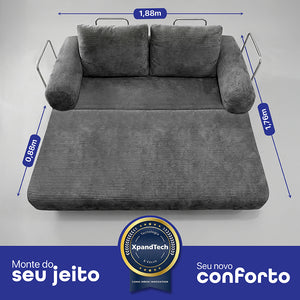 Sofá Cama SmartBox AirPress XpandTech a Vácuo Cama inBox