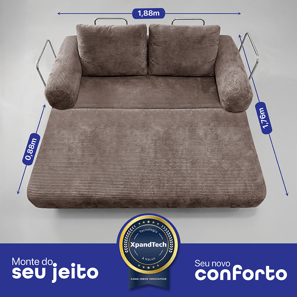 Sofá Cama SmartBox AirPress XpandTech a Vácuo Cama inBox