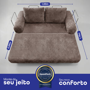 Sofá Cama SmartBox AirPress XpandTech a Vácuo Cama inBox