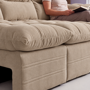 Sofá 3 Lugares Retrátil e Reclinável Lyon Velusoft Cama inBox