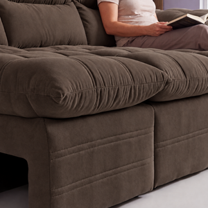 Sofá 3 Lugares Retrátil e Reclinável Lyon Velusoft Cama inBox