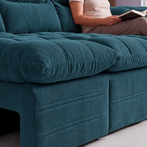 Sofá 3 Lugares Retrátil e Reclinável Lyon Velusoft Cama inBox