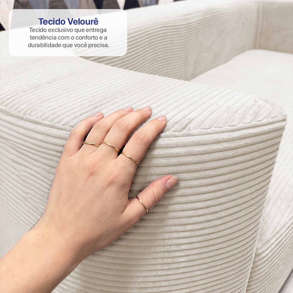Sofá Solace Xpand Tech a Vácuo Velourê Cama inBox