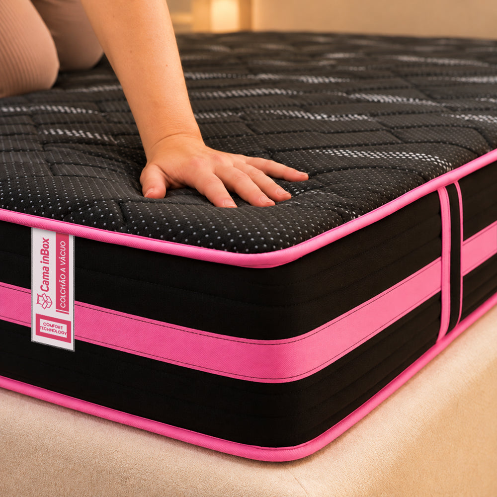Colchão de Molas Ensacadas a Vácuo Pink Cama inBox