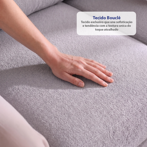 Sofá de Canto Vibe Esquerdo 2,70 x 1,70 BoostTech Bouclê Cama inBox