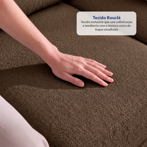 Sofá de Canto Vibe Esquerdo 2,70 x 1,70 BoostTech Bouclê Cama inBox
