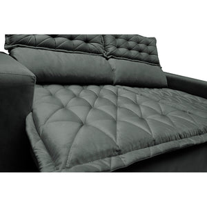 0 - Sofá 3 Lugares Retrátil e Reclinável Cama inBox Slim 1,80m Ve