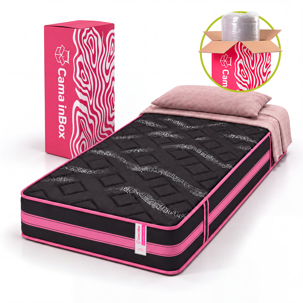 Colchão de Molas Ensacadas a Vácuo Pink Cama inBox