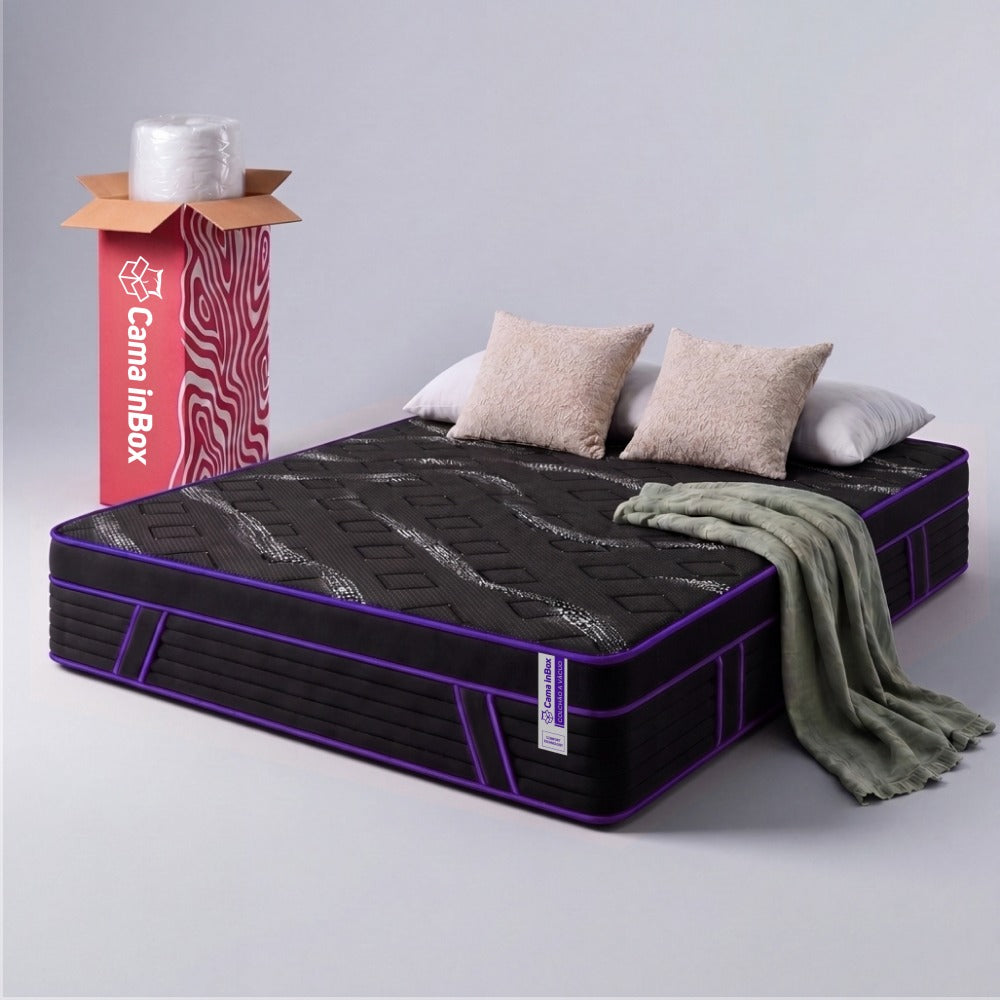 Colchão de Molas Ensacadas a Vácuo Purple Cama inBox