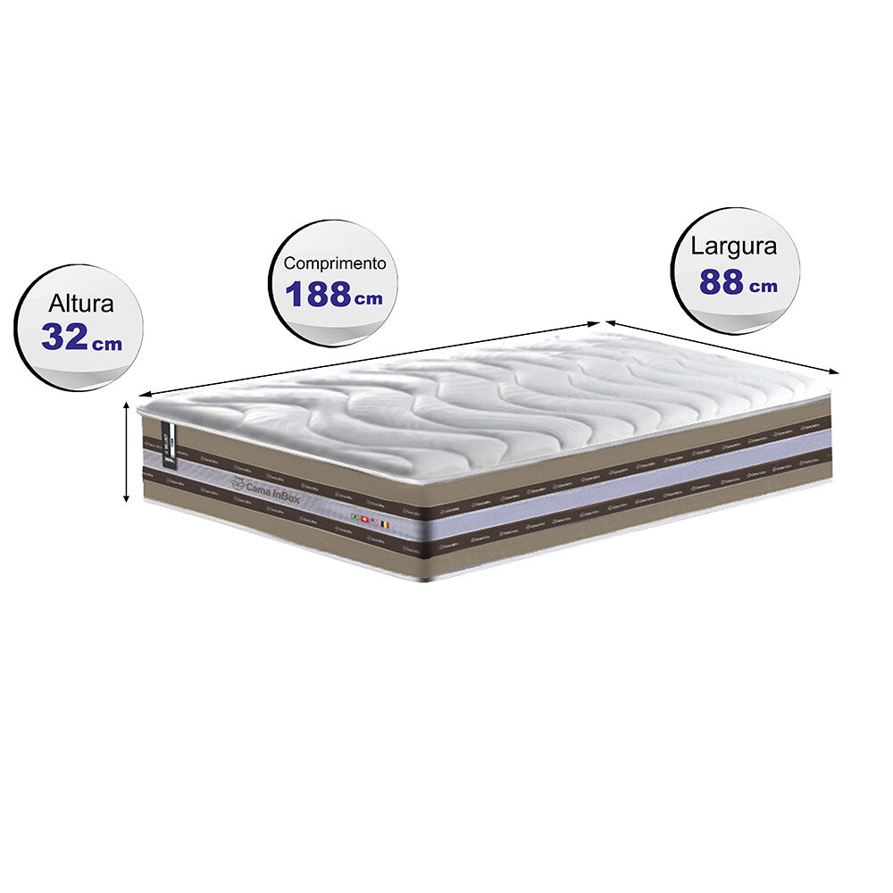 Colchão de Molas Ensacadas D33 Cama inBox Select Firme