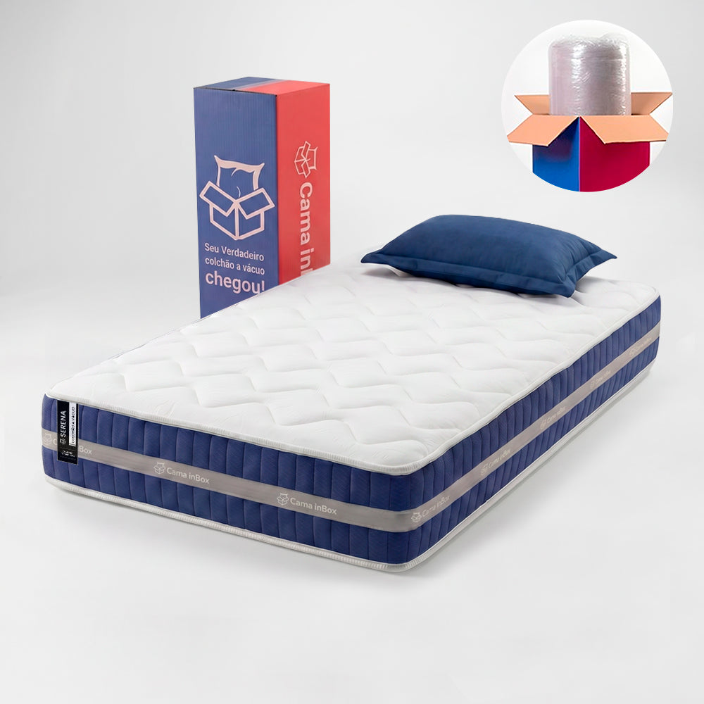 Colchão Serena Boost Tech de Molas Ensacadas a Vácuo Cama inBox