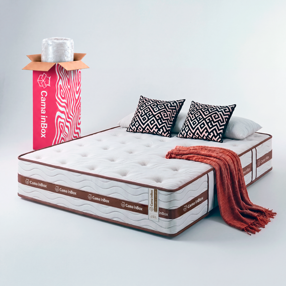 Colchão de Molas Ensacadas a Vácuo Wood Cama inBox