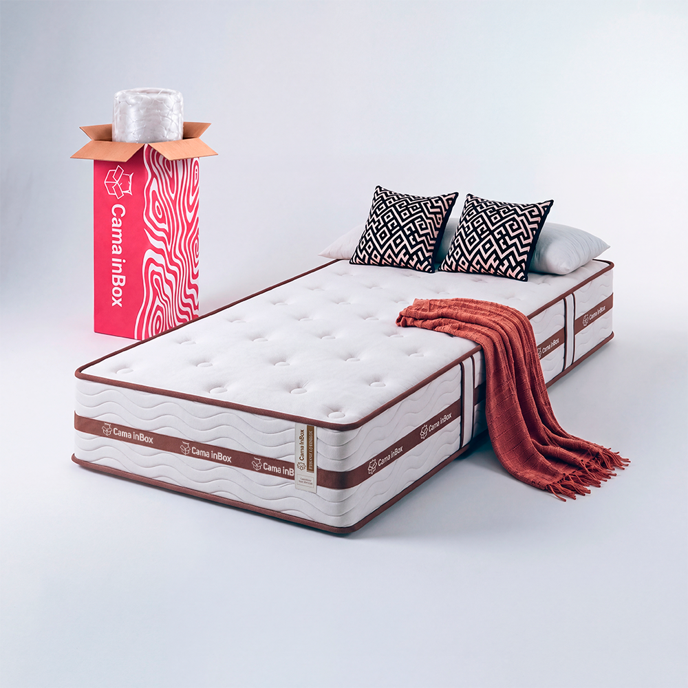 Colchão de Molas Ensacadas a Vácuo Wood Cama inBox