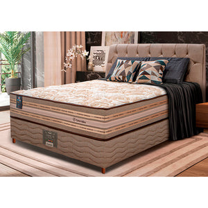 Cama Box Colchão Pillow In + Box Duo Linem de Molas Ensacadas Cama inBox