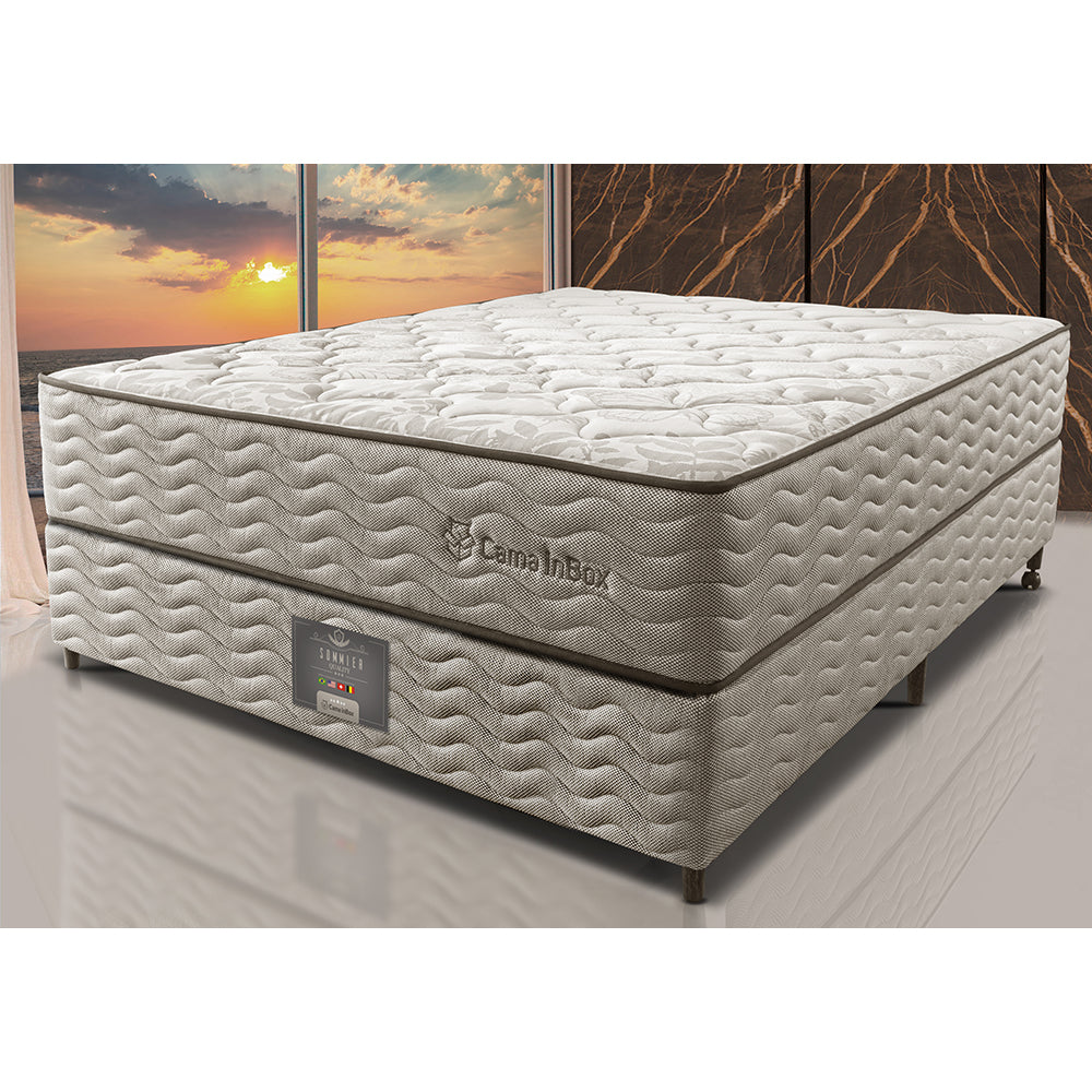 Cama Box Colchão Euro + Box Molas Ensacadas Cama inBox Ocean