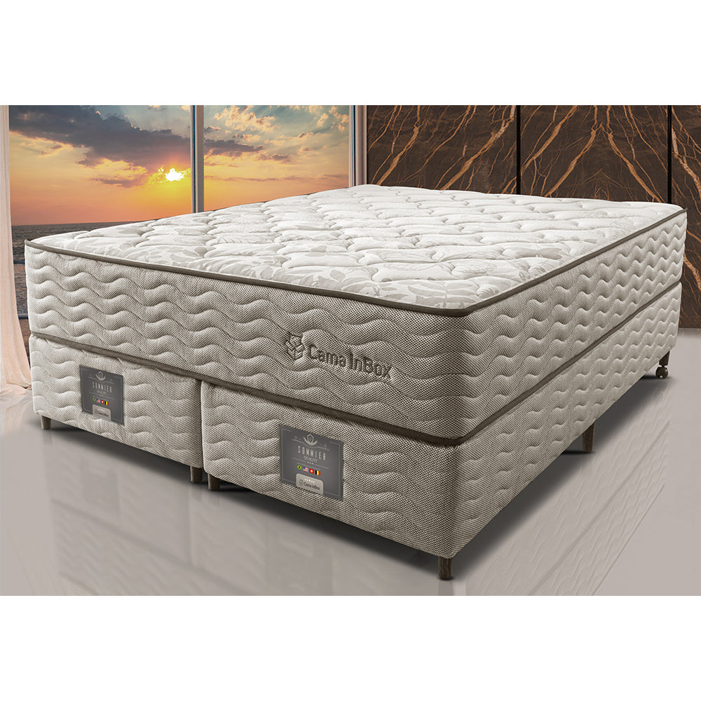 Cama Box Colchão Euro + Box Molas Ensacadas Cama inBox Ocean