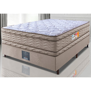 Cama Box Colchão OrtoFirm + Box Double Face Espuma D33 Dourado