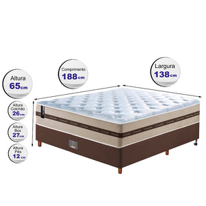 Conjunto Cama Box Com Molas Ensacadas Cama inBox Select Basic