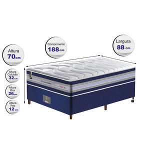Conjunto Cama Box de Molas Ensacadas D33 Cama inBox Select Firme