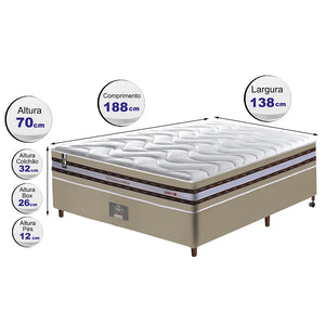 Conjunto Cama Box de Molas Ensacadas D33 Cama inBox Select Firme