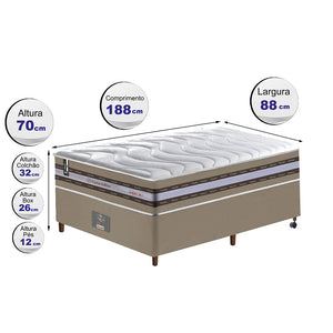 Conjunto Cama Box de Molas Ensacadas D33 Cama inBox Select Firme