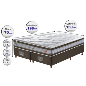 Conjunto Cama Box de Molas Ensacadas D33 Cama inBox Select Firme
