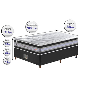 Conjunto Cama Box de Molas Ensacadas D33 Cama inBox Select Firme