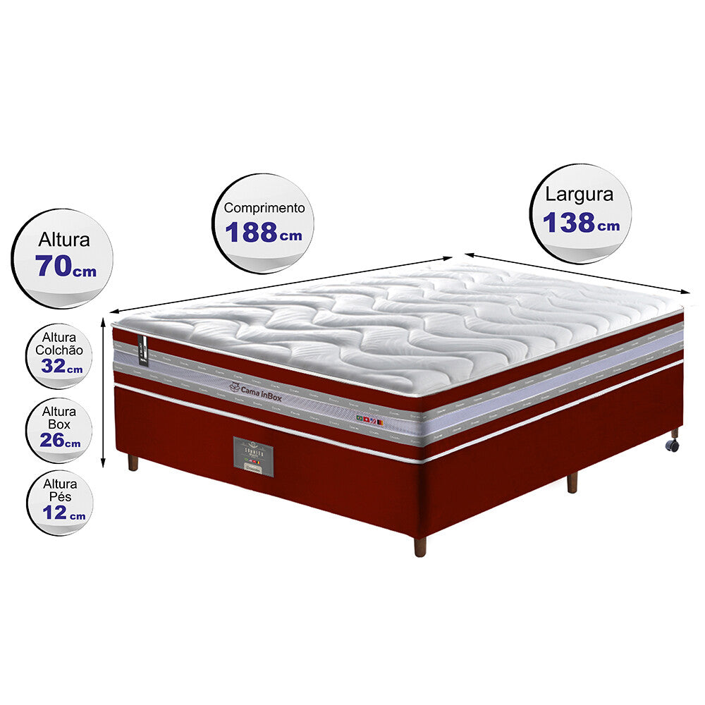 Conjunto Cama Box de Molas Ensacadas D33 Cama inBox Select Firme