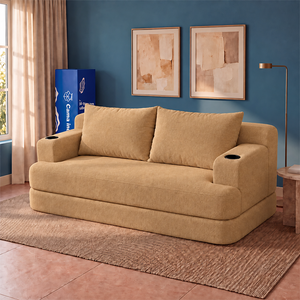 Sofá Cama Nami Xpand Tech a Vácuo Bouclê Cama inBox