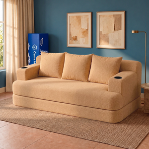 Sofá Cama Nami Xpand Tech a Vácuo Bouclê Cama inBox