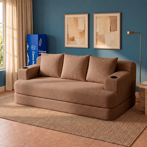 Sofá Cama Nami Xpand Tech a Vácuo Bouclê Cama inBox