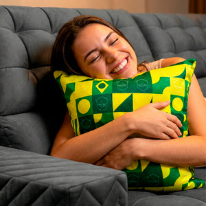 Almofadas Kit Plumie de 45x45cm 2 Uni Estampadas Brasil Cama inBox