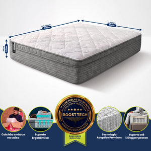 Colchão Refúgio Boost Tech de Molas Ensacadas Cama inBox