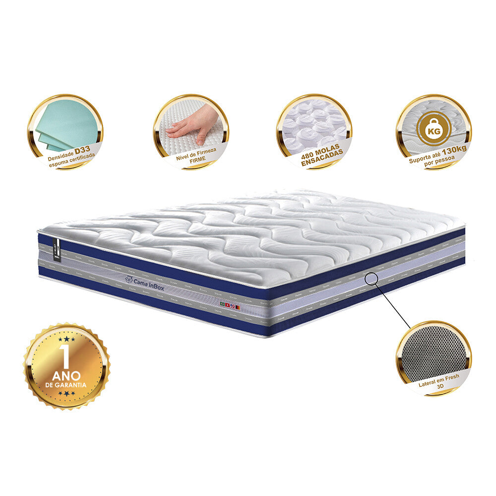 Colchão de Molas Ensacadas D33 Cama inBox Select Firme