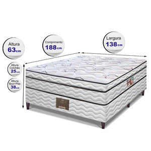 Cama Box Moderne One Face Espuma D45 Branco Cama inBox