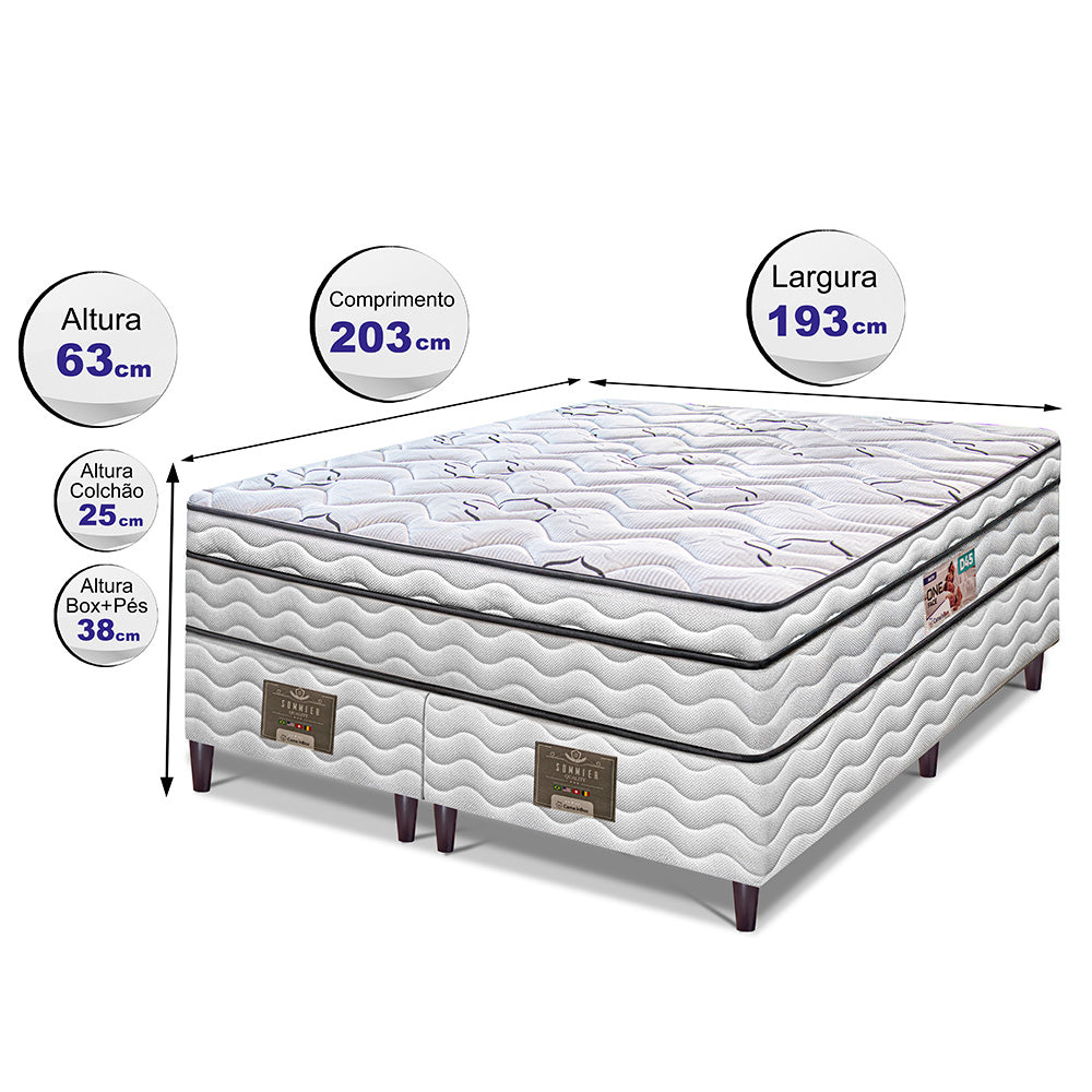 Cama Box Moderne One Face Espuma D45 Branco Cama inBox