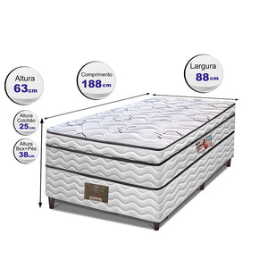 Cama Box Moderne One Face Espuma D45 Branco Cama inBox