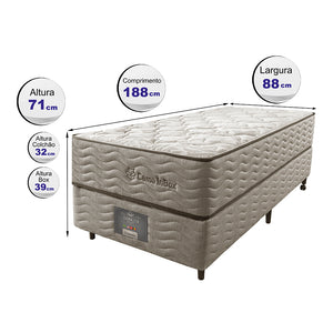 Cama Box Colchão Euro + Box Molas Ensacadas Cama inBox Ocean