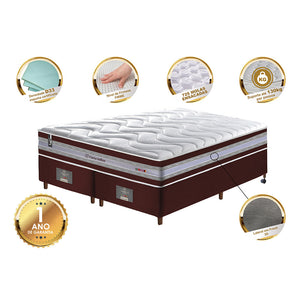 Conjunto Cama Box de Molas Ensacadas D33 Cama inBox Select Firme
