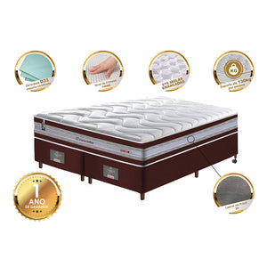 Conjunto Cama Box de Molas Ensacadas D33 Cama inBox Select Firme